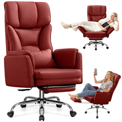 Grand Fauteuil de Bureau de Direction avec Soutien Lombaire Ergonomique 6088