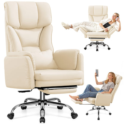 Grand Fauteuil de Bureau de Direction avec Soutien Lombaire Ergonomique 6088