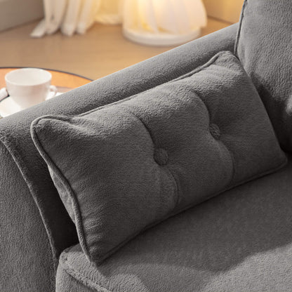 Canapé deux places moderne de 75,5 po de large avec pieds en bois massif