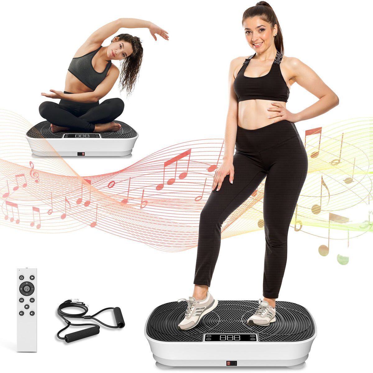 Primy Plateforme Vibrante Waver avec Bluetooth et 99 Vitesses pour Perte de Poids et Fitness à Domicile