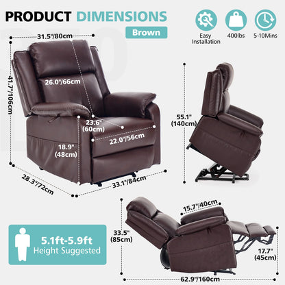 Fauteuil inclinable électrique zéro gravité et position infinie avec massage et chauffage