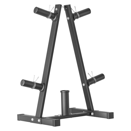 Support de Rangement pour Disques de Poids, Arbre de Rangement et Rack à Disques Primy pour Disques de Poids Olympiques de 50 mm, Support de Rangement pour Disques de Poids pour Salle de Sport à Domicile