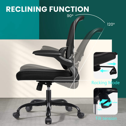 Chaise de bureau ergonomique avec support lombaire et accoudoirs réglables 2202