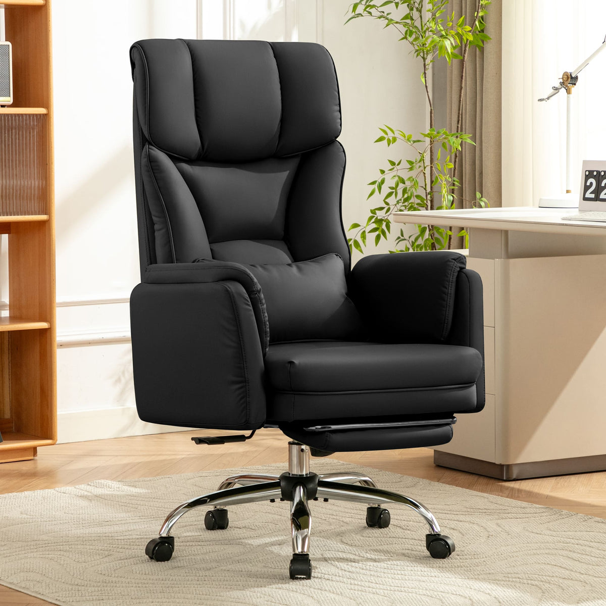 Grand Fauteuil de Bureau de Direction avec Soutien Lombaire Ergonomique 6088