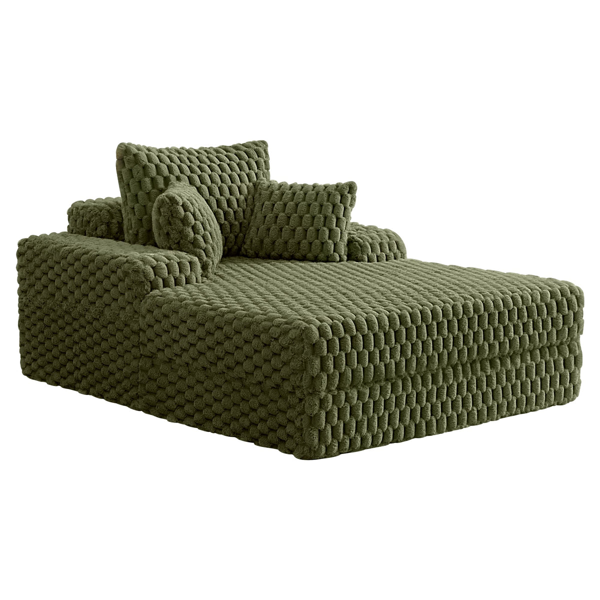 Lit de repos double en velours côtelé surdimensionné 74,8