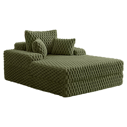 Lit de repos double en velours côtelé surdimensionné 74,8