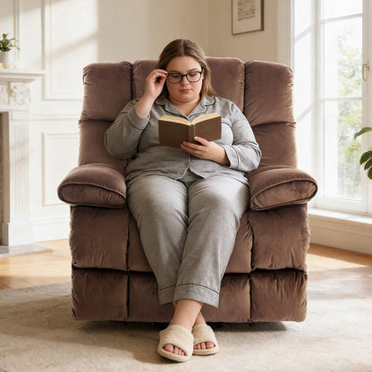 Fauteuil inclinable releveur électrique à positions infinies avec massage et chauffage pour personnes âgées