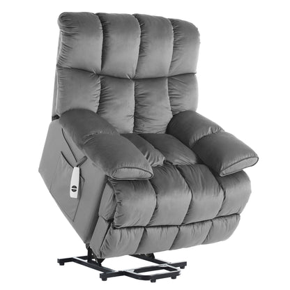Fauteuil inclinable releveur électrique à positions infinies avec massage et chauffage pour personnes âgées
