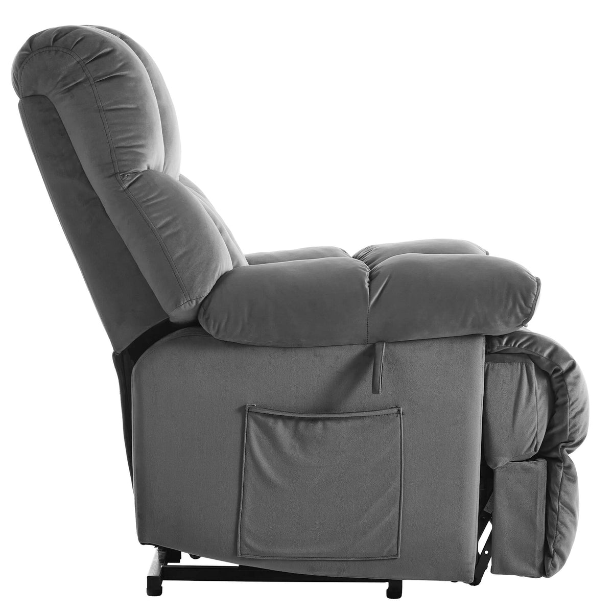 Fauteuil inclinable releveur électrique à positions infinies avec massage et chauffage pour personnes âgées