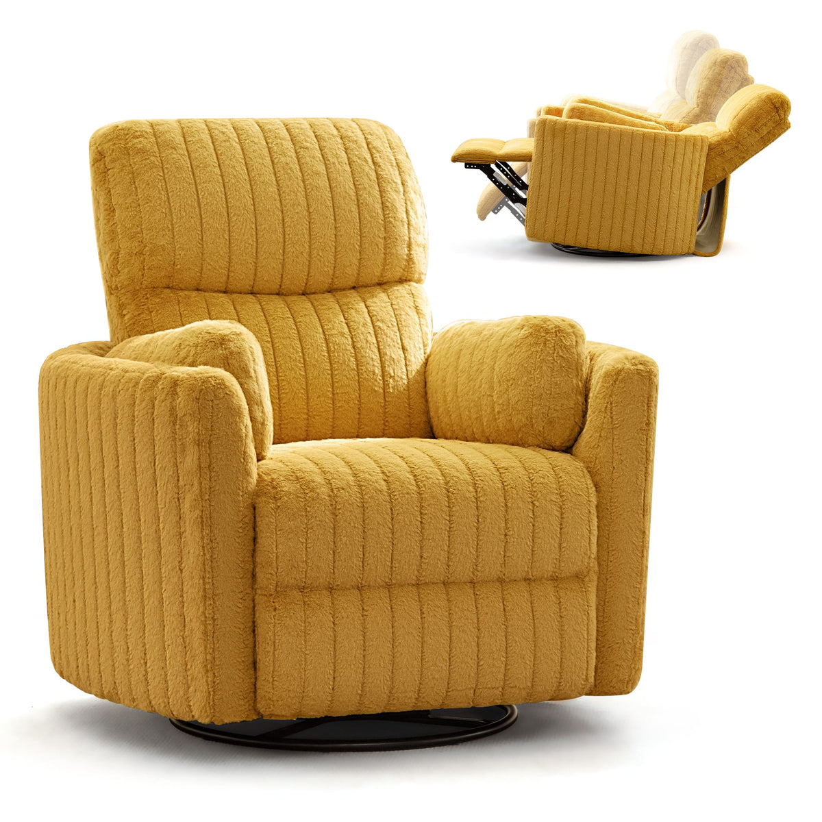 Fauteuil inclinable planeur pour chambre de bébé avec ports USB et repose-pieds