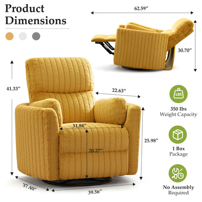 Fauteuil inclinable planeur pour chambre de bébé avec ports USB et repose-pieds