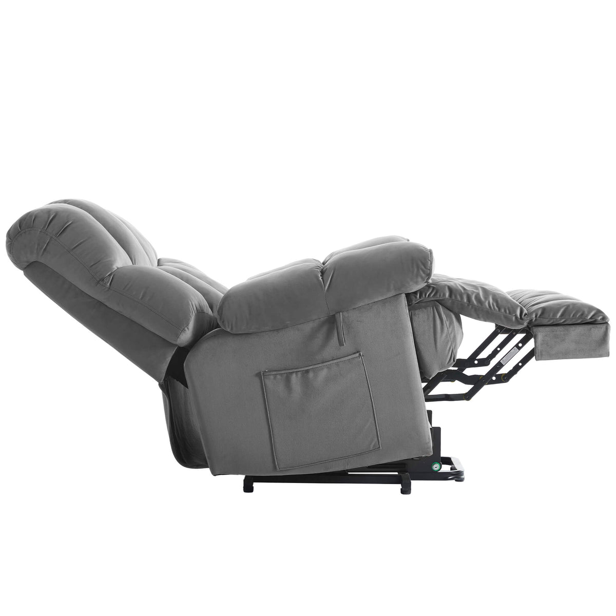 Fauteuil inclinable releveur électrique à positions infinies avec massage et chauffage pour personnes âgées