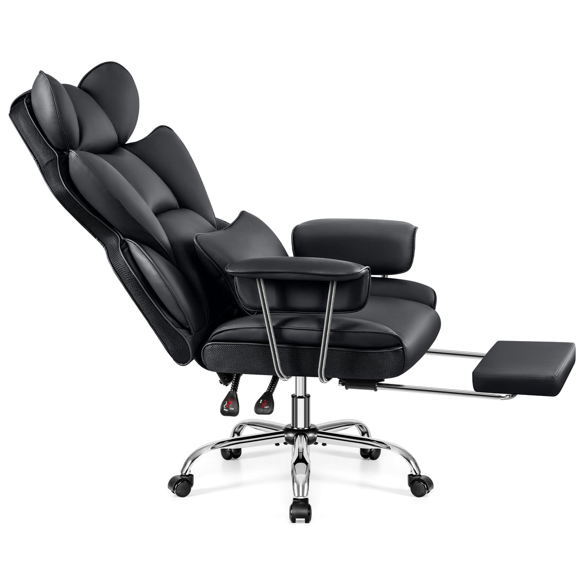 Chaise de bureau exécutive en cuir grand format avec support dorsal