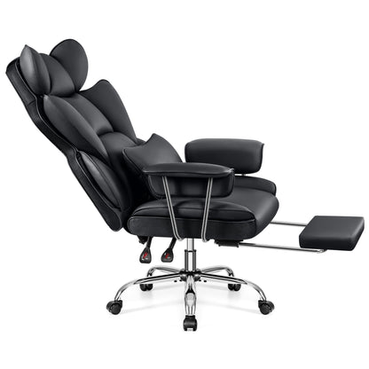 Chaise de bureau exécutive en cuir grand format avec support dorsal