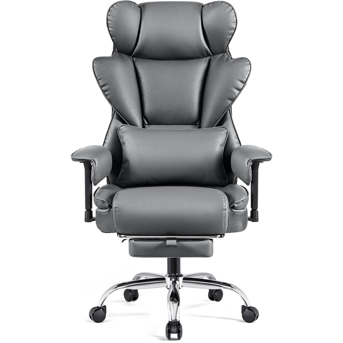 Chaise de bureau exécutive en cuir grand format avec support dorsal