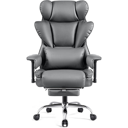 Chaise de bureau exécutive en cuir grand format avec support dorsal
