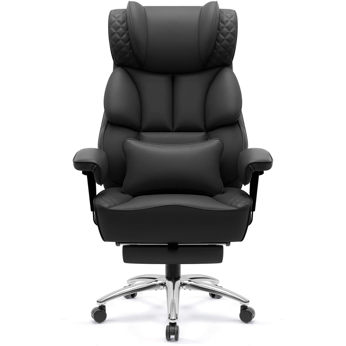 Chaise de bureau exécutive en cuir grand format avec support dorsal