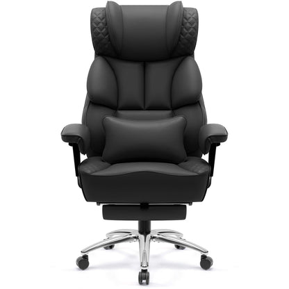 Chaise de bureau exécutive en cuir grand format avec support dorsal
