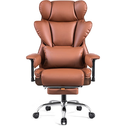 Chaise de bureau exécutive en cuir grand format avec support dorsal
