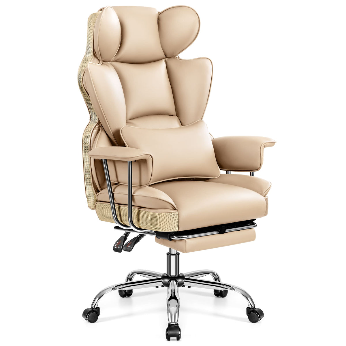 Chaise de bureau exécutive en cuir grand format avec support dorsal