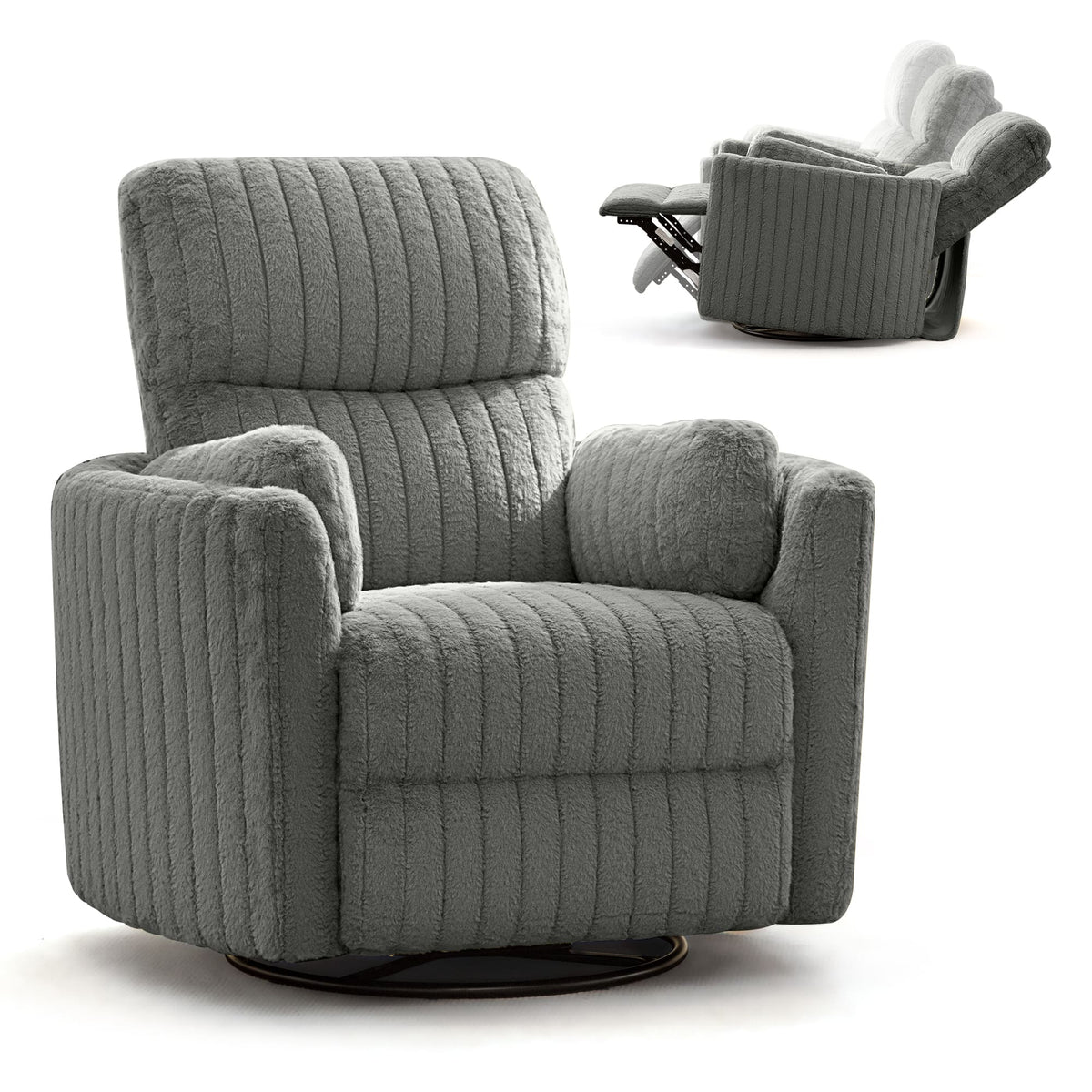 Fauteuil inclinable planeur pour chambre de bébé avec ports USB et repose-pieds