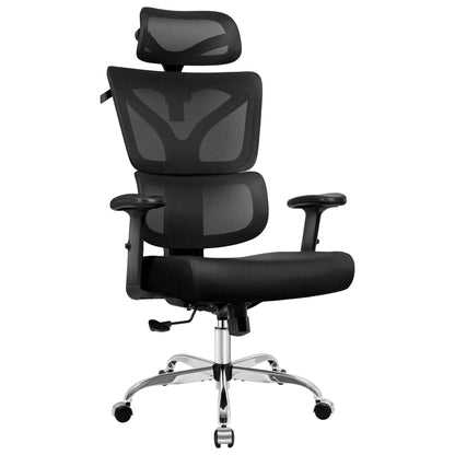 Chaise de bureau ergonomique avec accoudoirs et appui-tête réglables 999-S