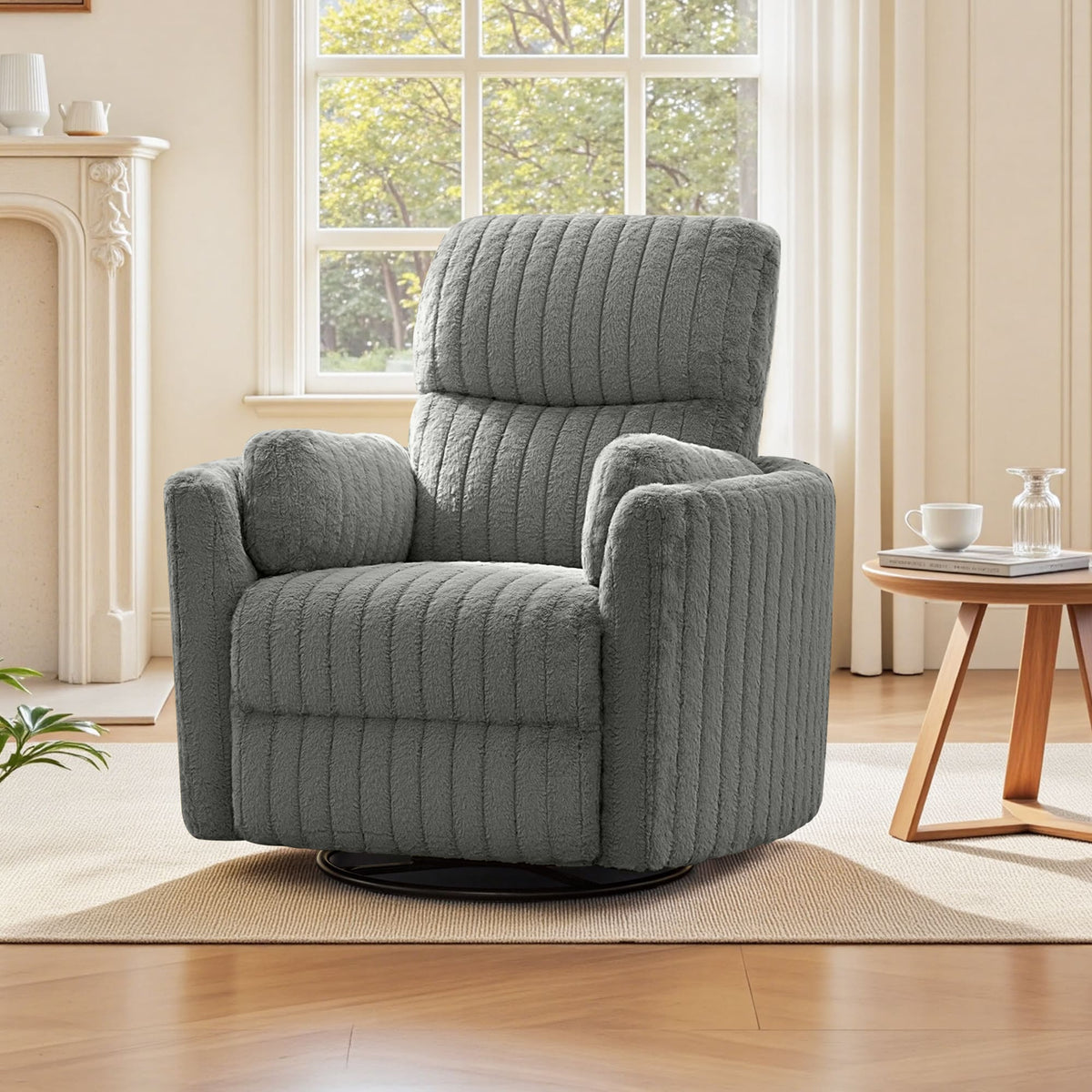 Fauteuil inclinable planeur pour chambre de bébé avec ports USB et repose-pieds