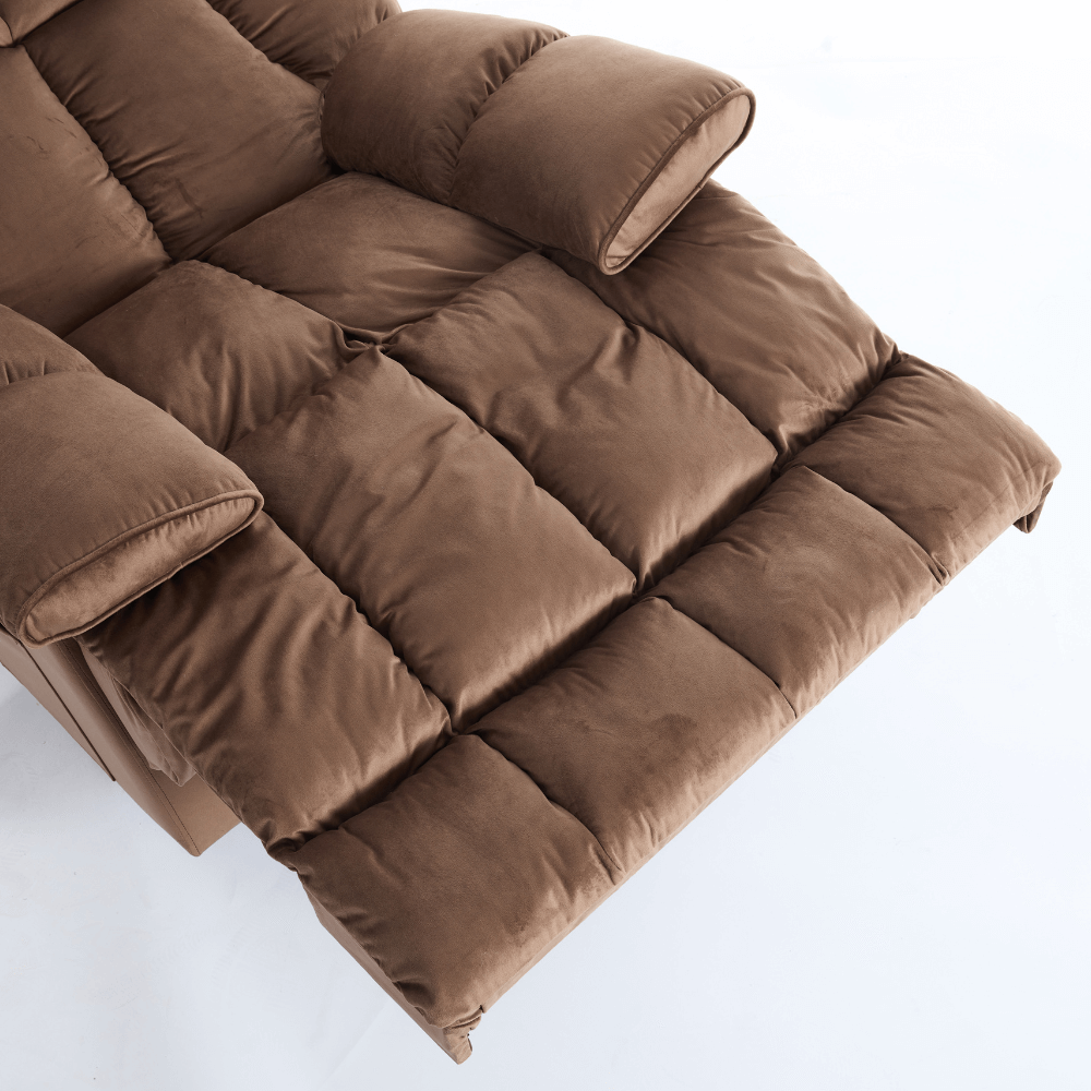 Fauteuil inclinable releveur électrique à positions infinies avec massage et chauffage pour personnes âgées