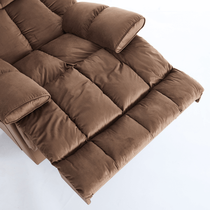 Fauteuil inclinable releveur électrique à positions infinies avec massage et chauffage pour personnes âgées