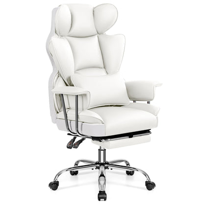 Chaise de bureau exécutive en cuir grand format avec support dorsal