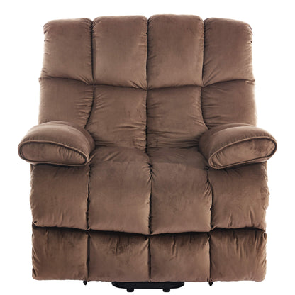 Fauteuil inclinable releveur électrique à positions infinies avec massage et chauffage pour personnes âgées