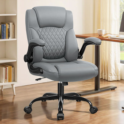 Fauteuil de bureau exécutif grand et large en cuir avec support dorsal 245