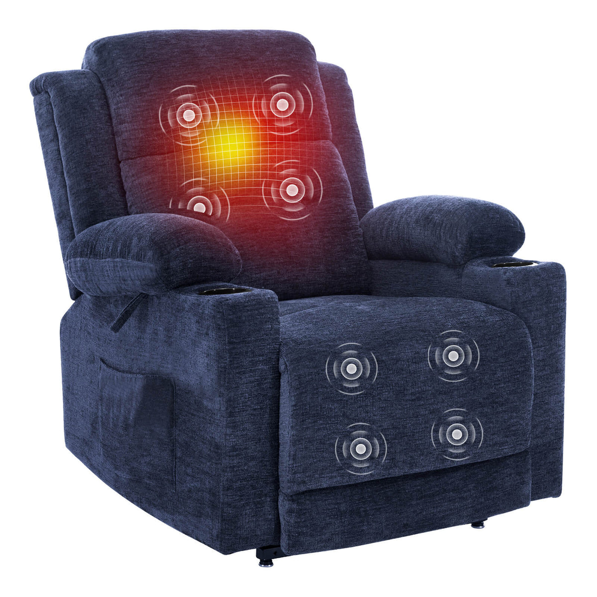 Fauteuil inclinable électrique zéro gravité et position infinie avec massage et chauffage