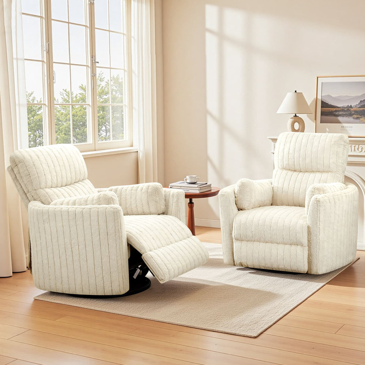 Fauteuil inclinable planeur pour chambre de bébé avec ports USB et repose-pieds