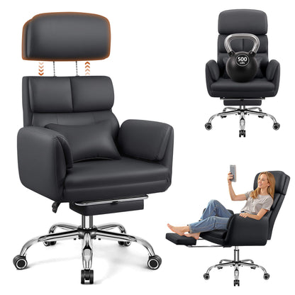Grand Fauteuil de Bureau de Direction avec Soutien Lombaire Ergonomique 6088