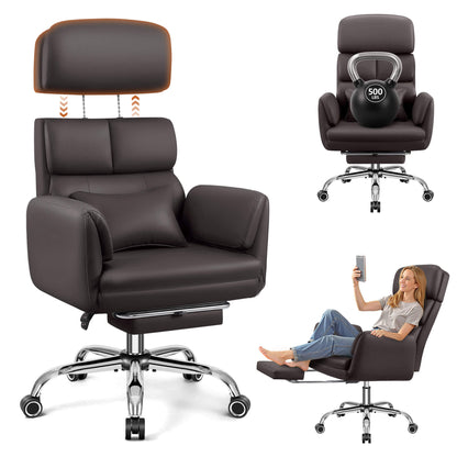 Grand Fauteuil de Bureau de Direction avec Soutien Lombaire Ergonomique 6088