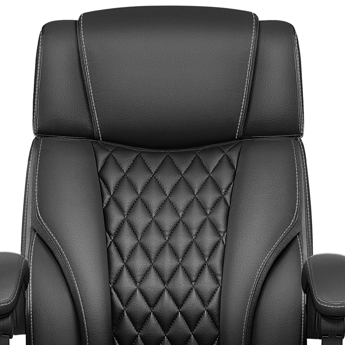 Chaise de bureau ergonomique en cuir à dossier mi-hauteur avec support lombaire 688