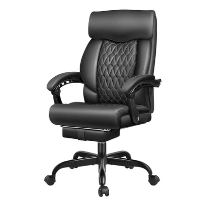 Fauteuil de bureau ergonomique exécutif en cuir mi-dossier avec support lombaire 488