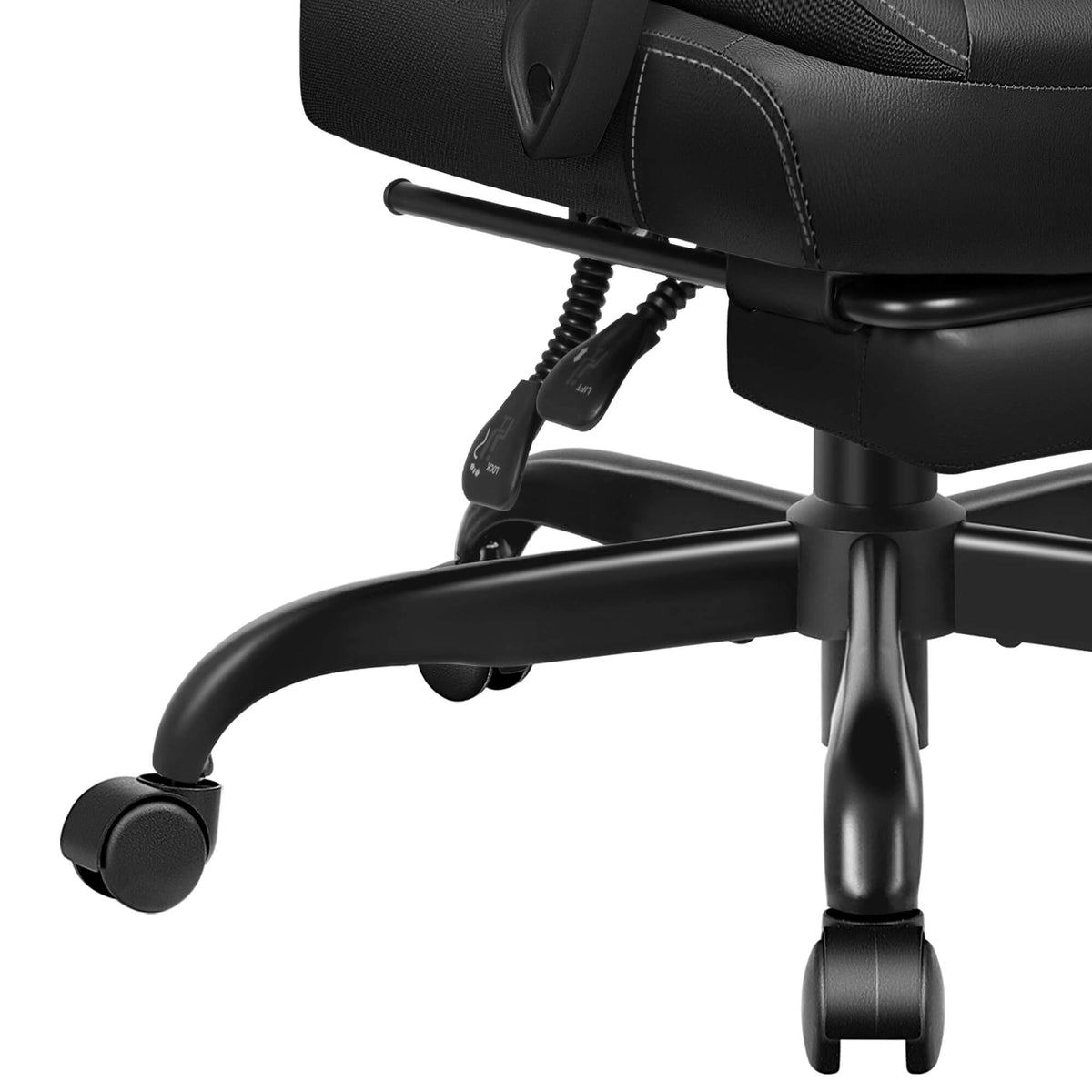 Chaise de bureau ergonomique en cuir à dossier mi-hauteur avec support lombaire 688