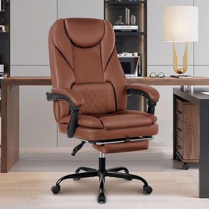 Chaise de bureau ergonomique avec repose-pieds et soutien lombaire SDA003
