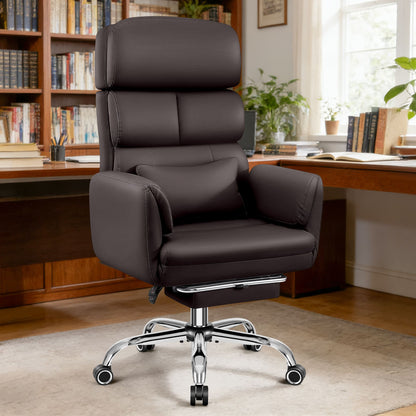 Grand Fauteuil de Bureau de Direction avec Soutien Lombaire Ergonomique 6088