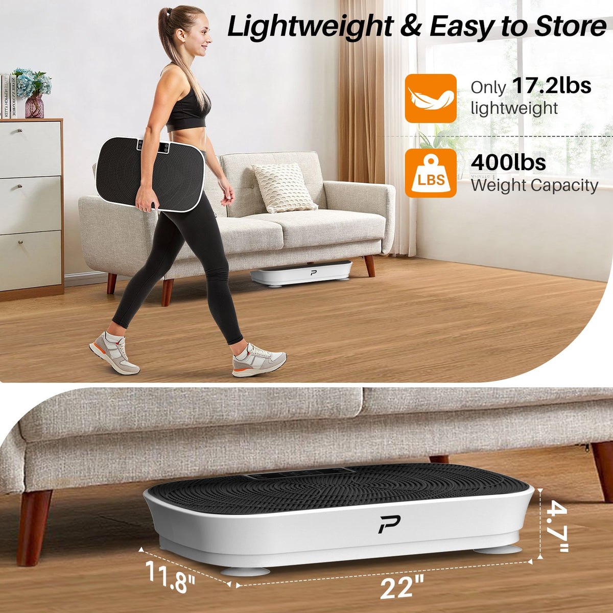 Primy Plateforme Vibrante Waver avec Bluetooth et 99 Vitesses pour Perte de Poids et Fitness à Domicile