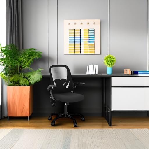 Primy Fauteuil de Bureau Ergonomique avec Soutien Lombaire et Hauteur Réglables