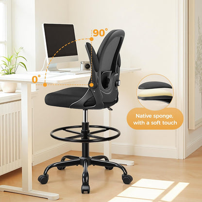 Chaise de Dessin Primy avec Accoudoirs Relevables et Support Lombaire 3D 2401-Z