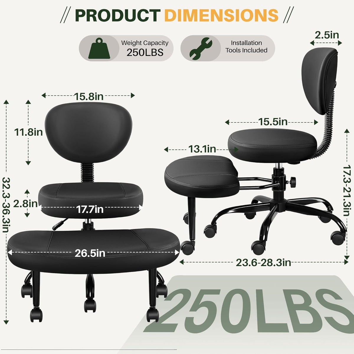 Chaise ergonomique pour posture en tailleur TDAH Primy D19