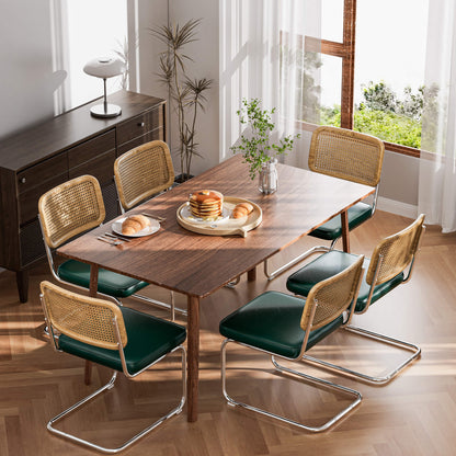 Chaises de salle à manger en rotin naturel - Lot de 2