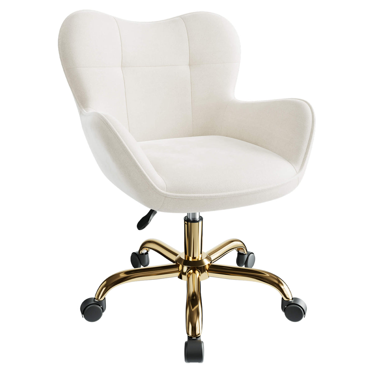 Chaise de bureau pivotante réglable avec piètement à roulettes