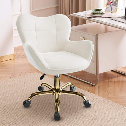 Chaise de bureau pivotante réglable avec piètement à roulettes