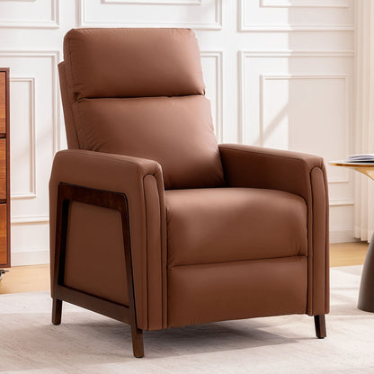 Fauteuil inclinable électrique en cuir de style Mid-Century Modern