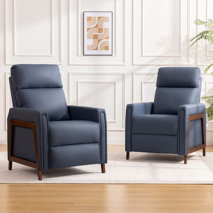 Fauteuil inclinable électrique en cuir de style Mid-Century Modern